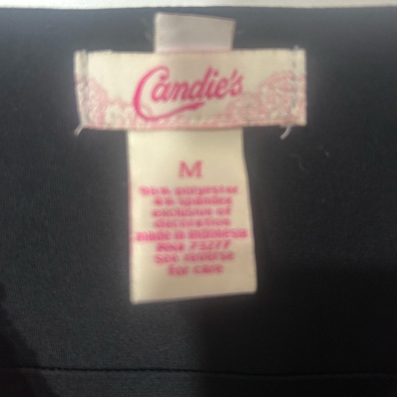 CANDIES BLACK BEADED FRONT MINI DRESS IN SIZE MEDIUM - Picture 6 of 7